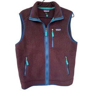 Patagonia Retro Pile Fleece Vest Obsidian Plum Gilet Men's Size Medium